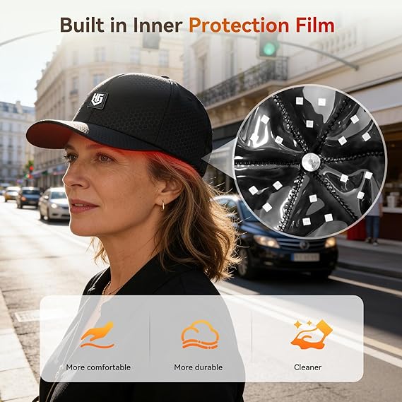 WEETALL Red Light Therapy Hair Growth Cap – Cordless LED Hair Care Cap with 660nm & 850nm Technology