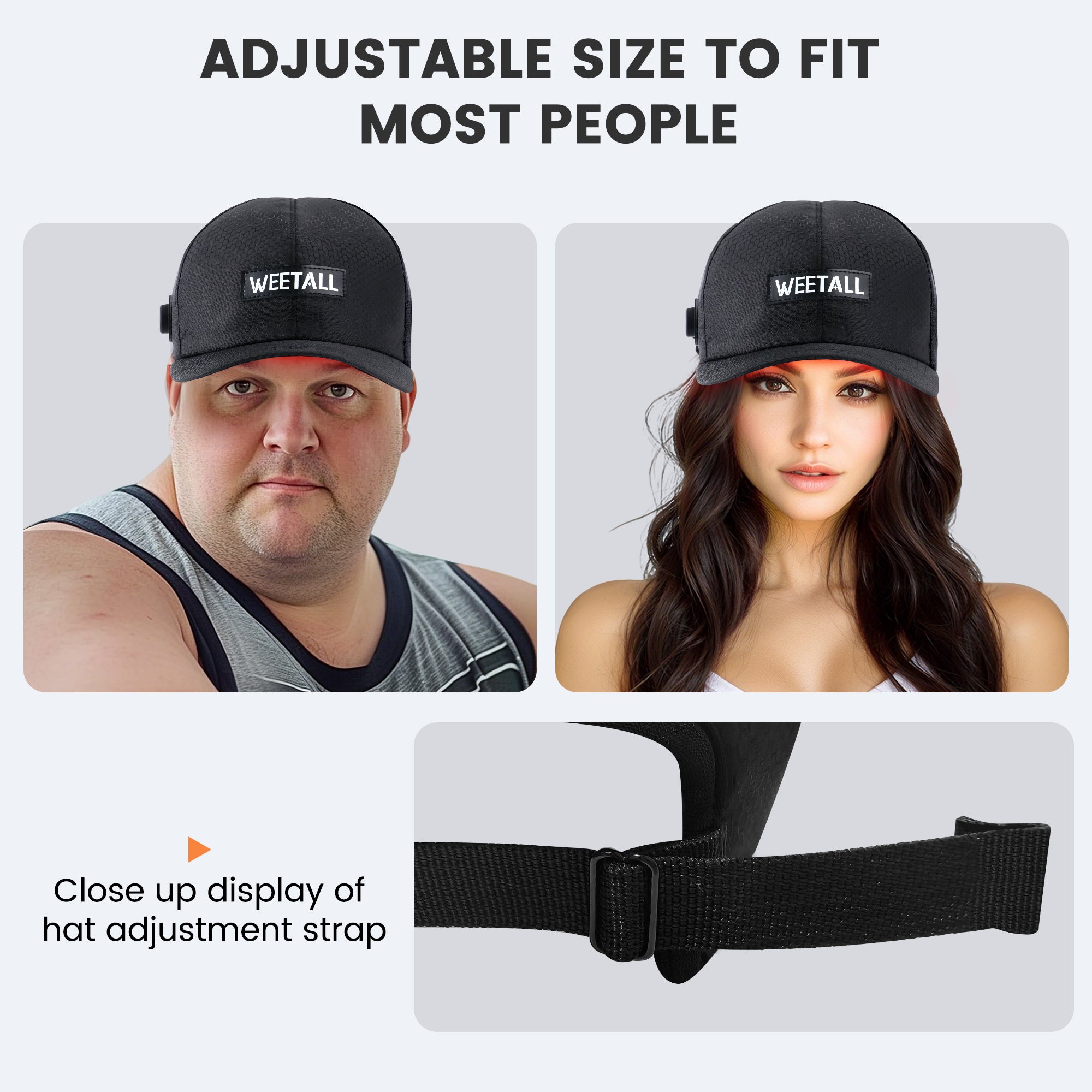 Red Light Therapy for Hair Growth: Cordless Red Light Heating Cap with 2000mAh Rechargeable Battery, Portable Care Tool for Home Use for Men & Women